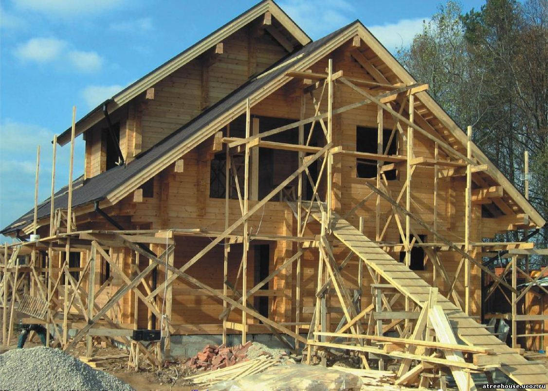 строительство силовой части деревянного дома